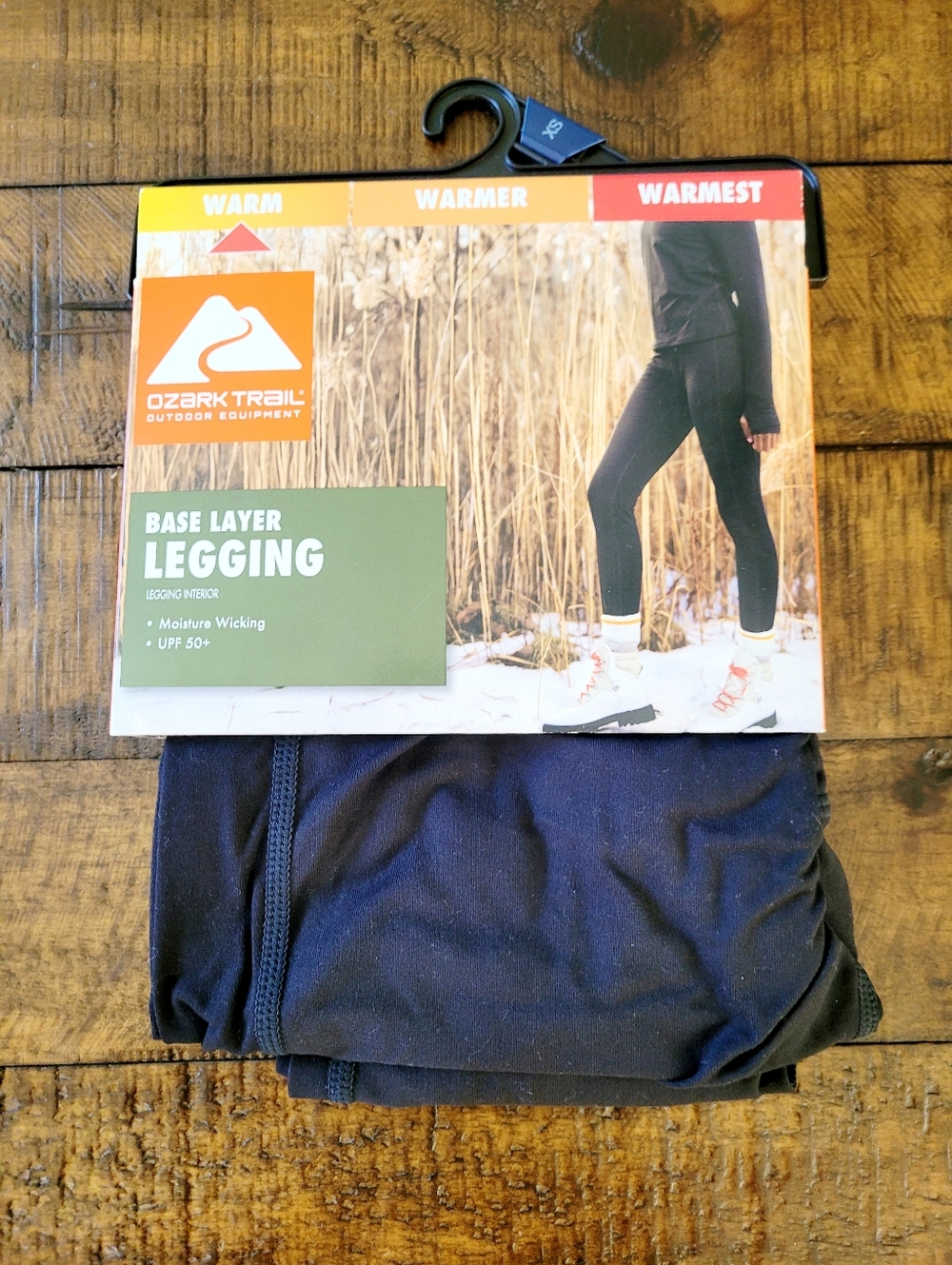Ozark Trail Base Layer Leggings Womens XS Black Thermal Moisture Wicking SPF